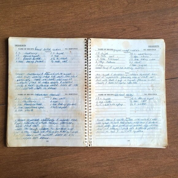1981 My Favorite Recipes Cookbook Created Compiled Journal Handwritten Lot of 4 - Picture 10 of 11